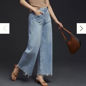 Paige Harper High-Rise Wide Leg Cropped Jeans